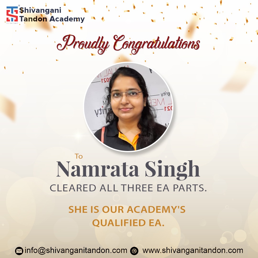 Namrata Singh CLEARED ALL THREE EA PART.